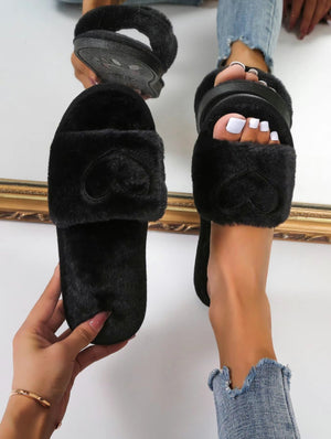 Trendy Fuzzy fluffy slippers