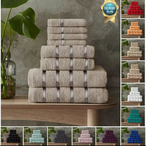 Luxury 100% Egyptian Cotton Towels 8 Piece Set