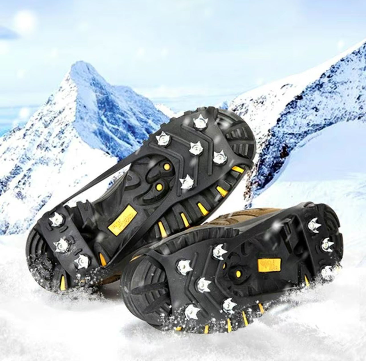 Safety anti-slip shoe covers 1pc snow climbing stretch fit