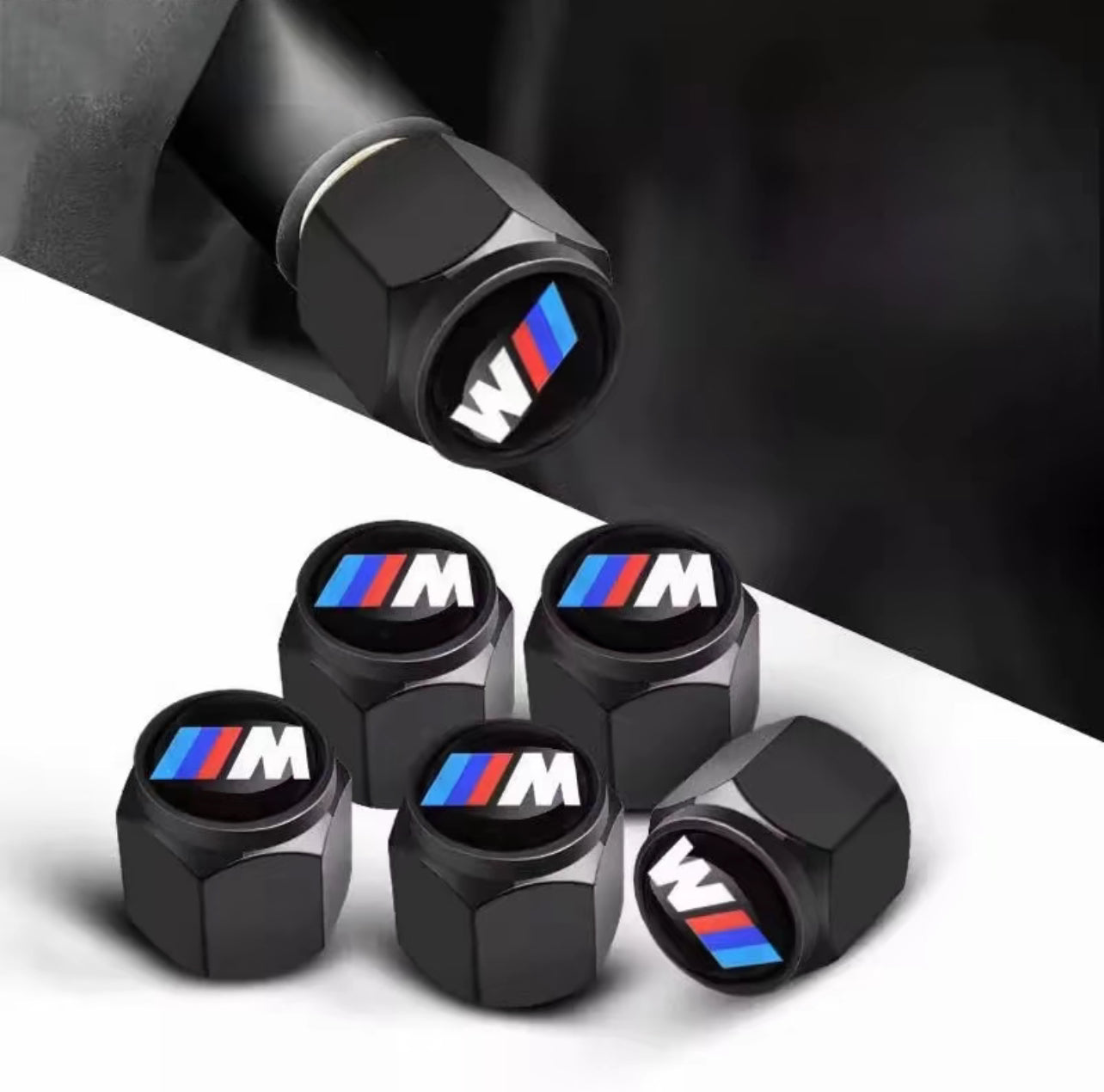 BMW m sport wheel tyre walve caps 5pc