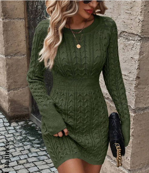 Raffinéa Cable Knit Sweater Dress